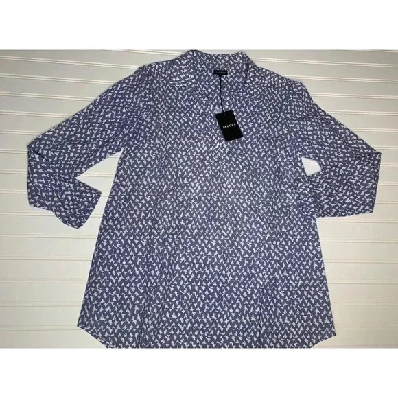 Jaeger Great Britain Linen Flax Blend Button Blouse Top Shirt US 8 NEW.  211 - Picture 1 of 4